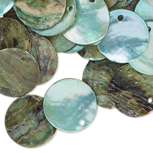 Flat Drop Shell Beads 10mm &15mm Crafting / Sewing - Picture 3 of 12